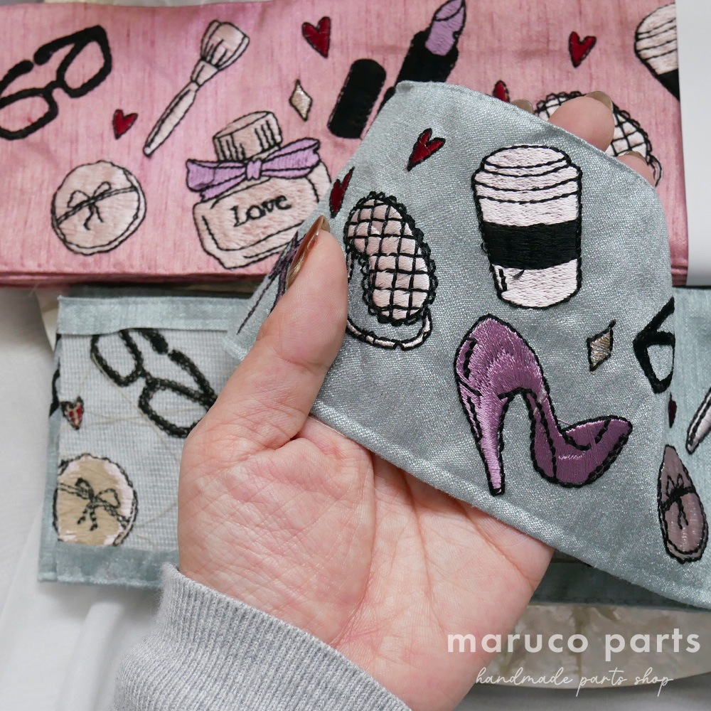 【1本2m】【 インド刺繍リボン (c012) ＊ 幅 約90mm 】