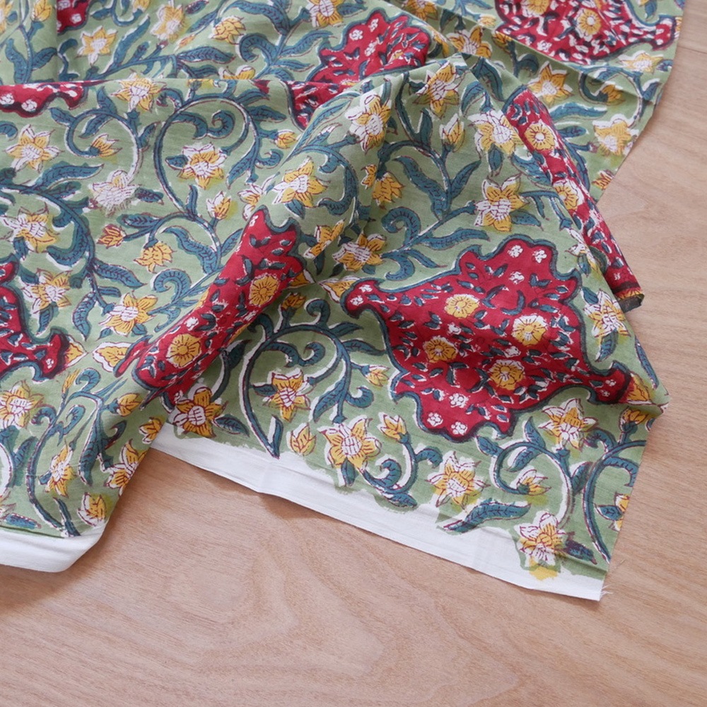 【計り売 50cm-】【 インド ブロックプリント 生地 (f005) 】