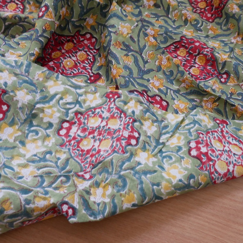 【計り売 50cm-】【 インド ブロックプリント 生地 (f005) 】