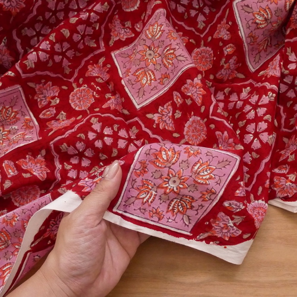 【計り売 50cm-】【 インド ブロックプリント 生地 (f009) 】