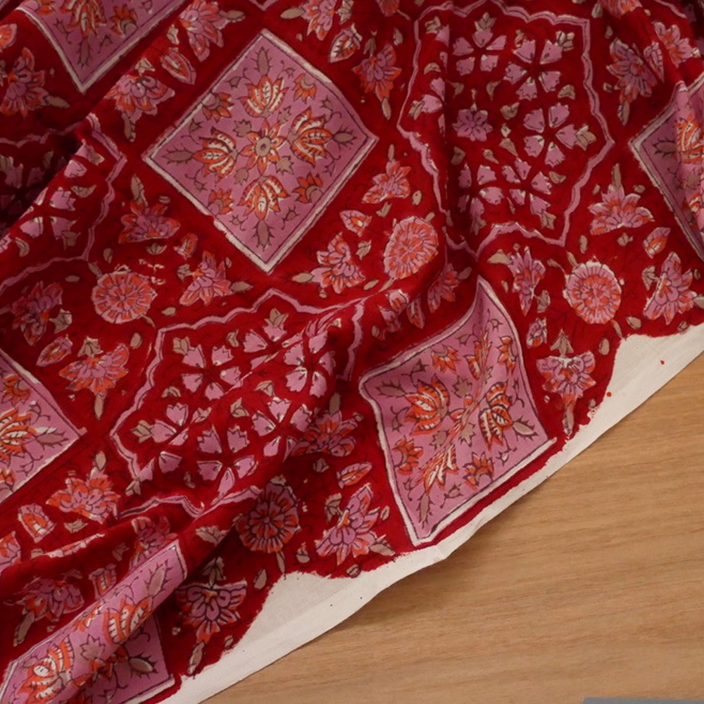 【計り売 50cm-】【 インド ブロックプリント 生地 (f009) 】