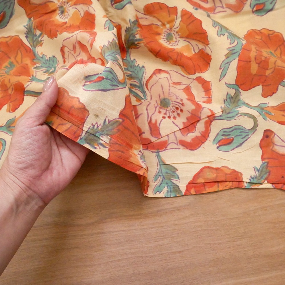 【計り売 50cm-】【 インド ブロックプリント 生地 (f010) 】