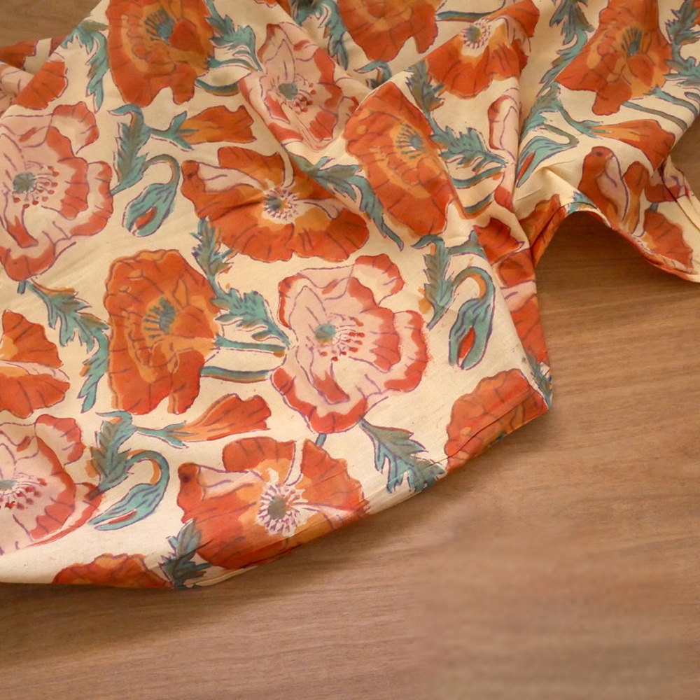 【計り売 50cm-】【 インド ブロックプリント 生地 (f010) 】