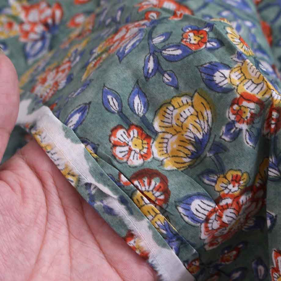 【計り売 50cm-】【 インド ブロックプリント (8) ＊ コットン 】 