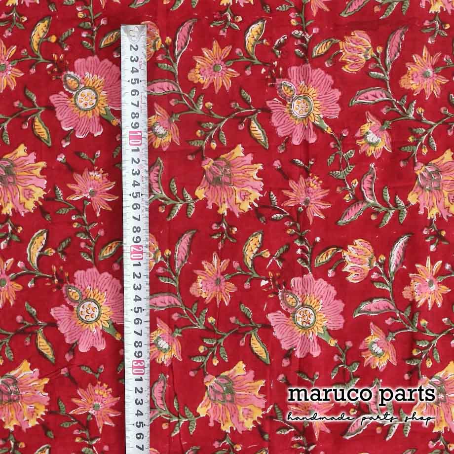 【計り売 50cm-】【 インド ブロックプリント (9) ＊ コットン 】 