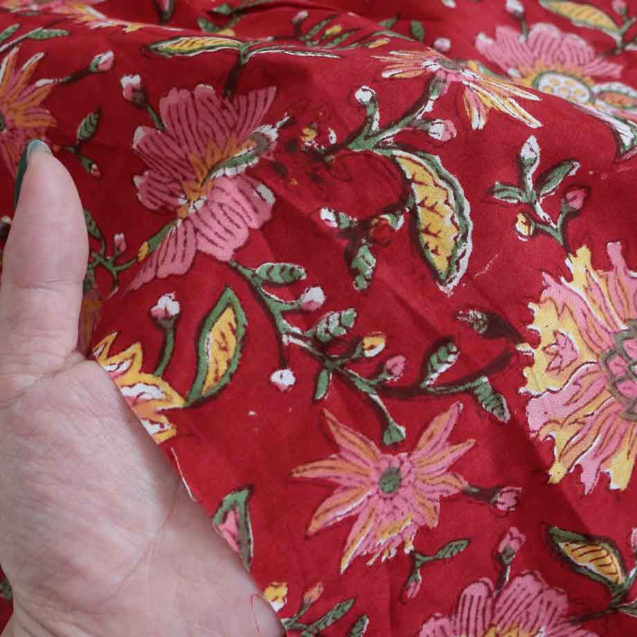 【計り売 50cm-】【 インド ブロックプリント (9) ＊ コットン 】 