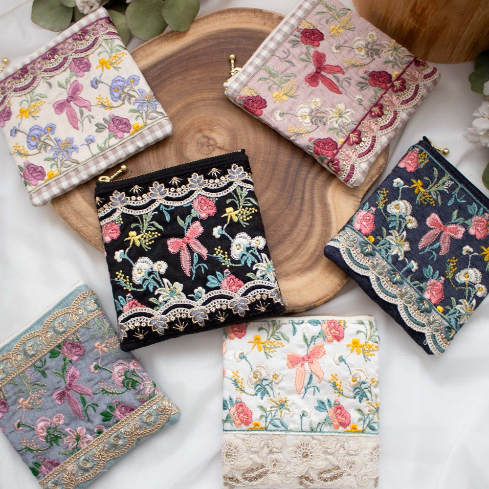 【1本2m】【 インド刺繍リボン (c030) ＊ 幅 約100mm 】