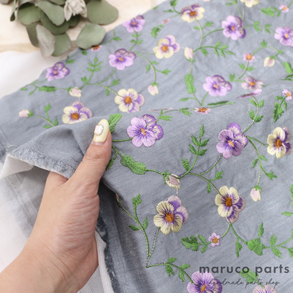 【計り売 50cm-】【 インド 刺繍生地 生地 (f011) 】