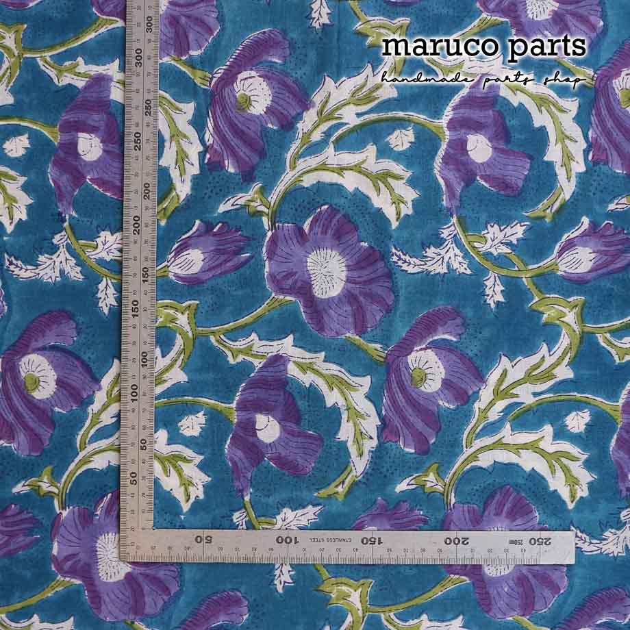 【計り売 50cm-】【 インド ブロックプリント (28) ＊ コットン インド綿 】 