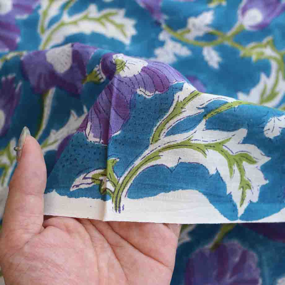 【計り売 50cm-】【 インド ブロックプリント (28) ＊ コットン インド綿 】 