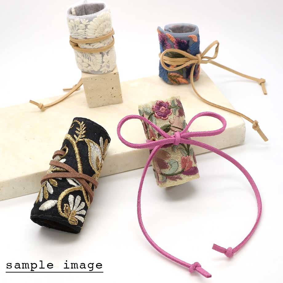 【計り売 50cm-】【 インド刺繍リボン  (336) ＊ 幅 約50mm 】