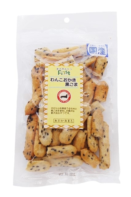 First わんこおかき 黒ゴマ 65g
