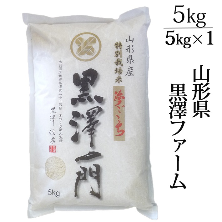 新米 2025年度産 令和7年度産 米 5kg 山形 送料無料 黒澤ファーム JAS