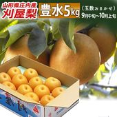刈屋梨 豊水(ほうすい) 約5kg (玉数おまかせ)  山形県酒田市産 生産元直送の為同梱不可 希少な和梨 人気の品種|刈屋梨|くだもの