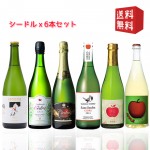 山形 夏ワイン  シードル飲み比べセット  750ml×6本（高畠・タケダ・朝日町・トラヤ・グレープリパブリック・奥羽自慢）送料無料　クール便|セット|ワイン