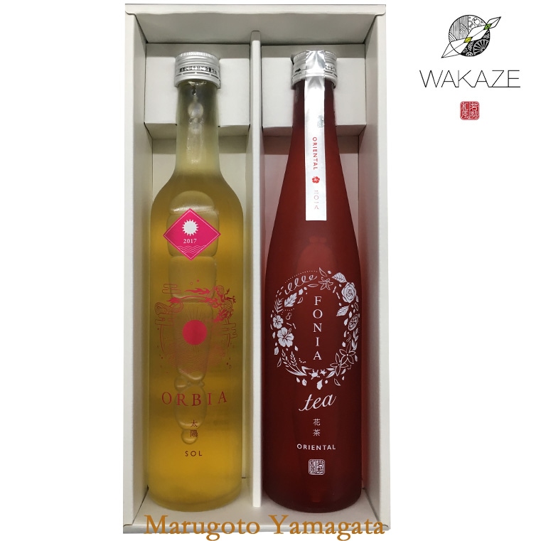 WAKAZE 日本酒 飲み比べセット ORBIA SOL と FONIA tea ORIENTAL 500ml 2本 セット 化粧箱入
