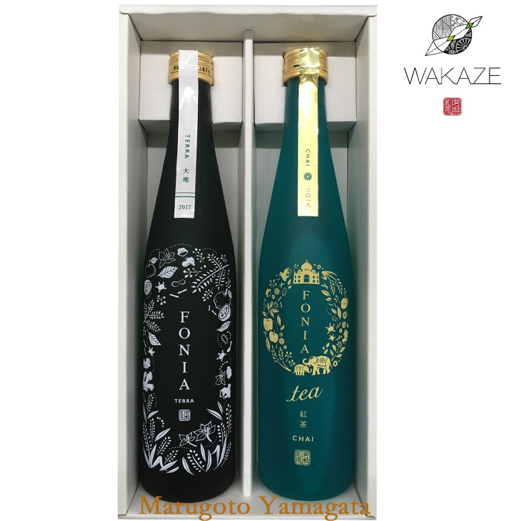 WAKAZE 日本酒 飲み比べセット FONIA TERRA と FONIA tea CHAI 500ml 2本 セット 化粧箱入