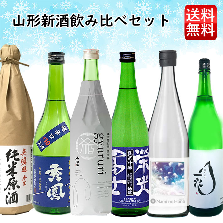 日本酒 飲み比べセット 新酒 生酒 720ml 6本セット おつまみ付 送料