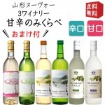 2021年 山形ヌーヴォー 山形3ワイナリー白甘辛飲み比べ6本セット おまけ付き 送料無料 ワイン 新酒 ヌーボー|山形のワイン