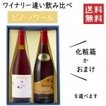 プレゼント ぶどう品種 ピノノワールのワイナリー違い飲み比べセット 化粧箱入 高畠ワイナリーＸホッカワイナリー|セット|ワイン