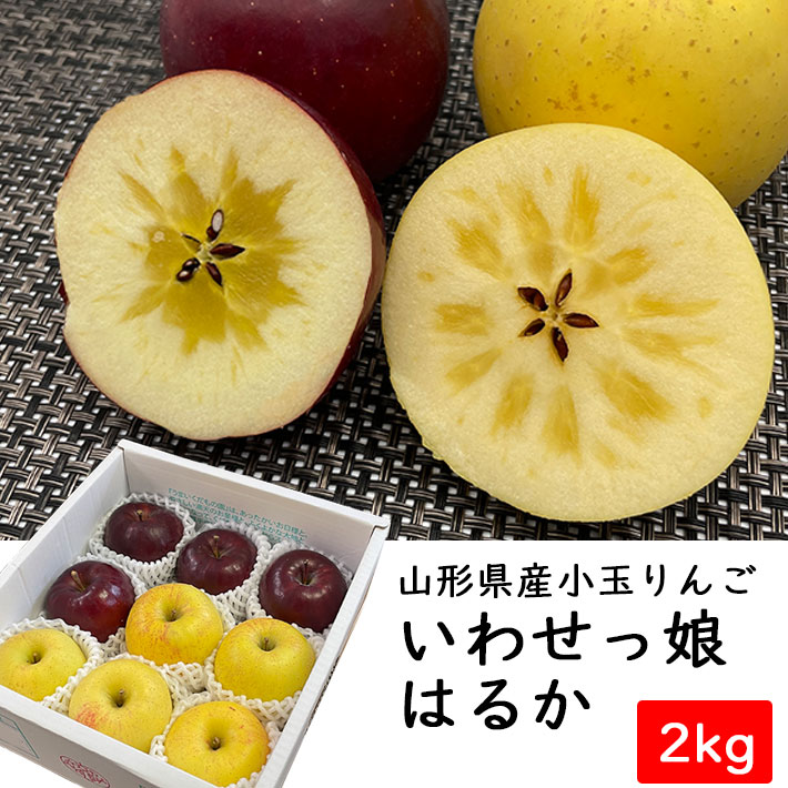 蜜入り りんご いわせっ娘＆はるか 詰め合わせ 約2kg（7-10玉）幻の
