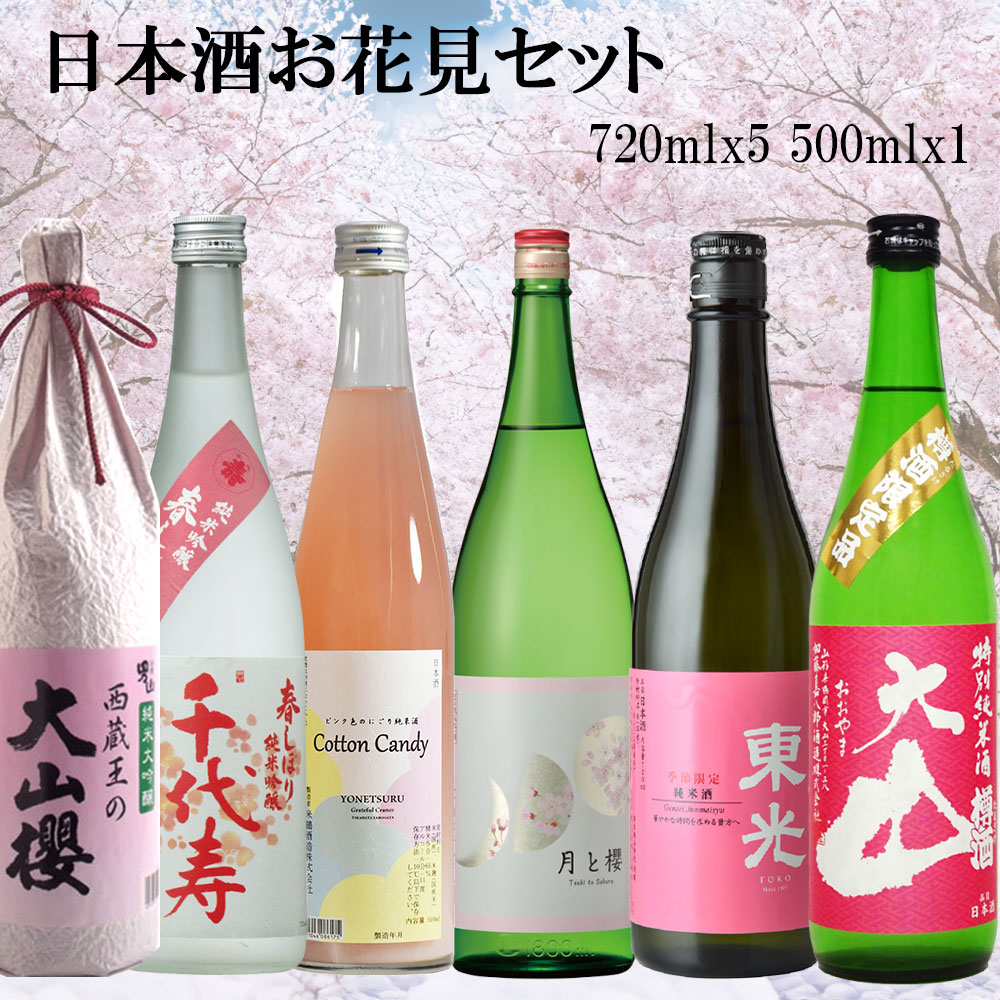 日本酒 飲み比べ セット 春の日本酒 お花見 セット720ml x6本 おつまみ