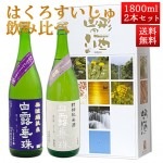 日本酒 飲み比べセット はくろすいしゅ 1800ml 2本セット ひやおろし、特撰純米 山形 竹の露|日本酒セット|日本酒を選ぶお手伝い