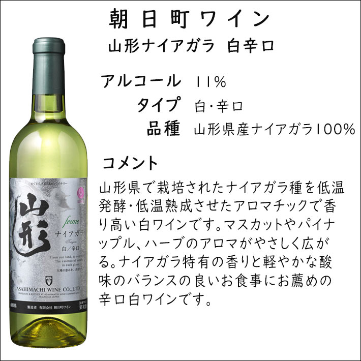 ギフト プレゼント 白ワイン 朝日町ワイン 山形 ferme(フェルメ