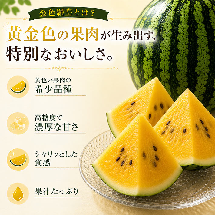 TVで紹介 8月お届け予定 フルーツ スイカ すいか 金色羅皇 尾花沢 3L