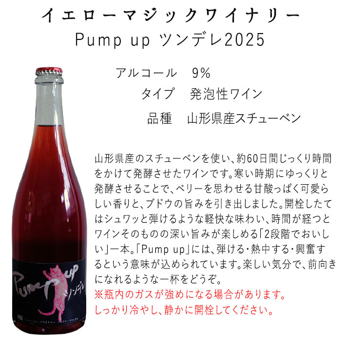 ナチュラルワイン 泡 自然派ワイン イエローマジックワイナリー パンプ