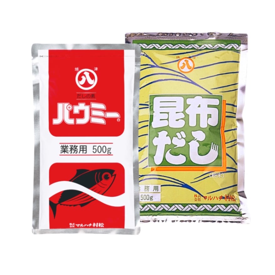 パウミー500ｇ＋昆布だし500ｇセット×4組（包装なし）