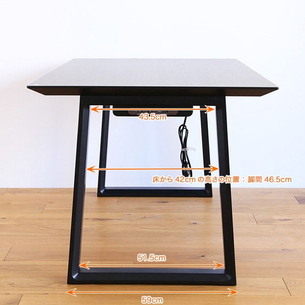 ��Ÿ���ò��ۥ륿 �����˥󥰥ơ��֥� ���ߥ�ŷ�� 160cm �֥�å�  ��Υȡ��� USB ���󥻥���դ�