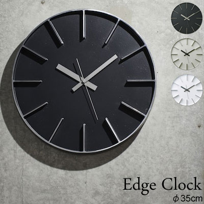 �ں߸˰��ݥ�����ۥ��Υ� �ɳݤ����� edge clock�ʥ��å������å���ľ��35cm �֥�å� �ۥ磻�� ����С� �������ץࡼ�֥��� �ǥ����󥯥��å� ������� �������륯���å� ���ե� �ڥ���ߥ˥���߸�1���¤ꡦ���̲��ʡ�