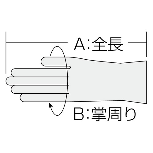 フジラテックスグローブ 粉なし ブルー L