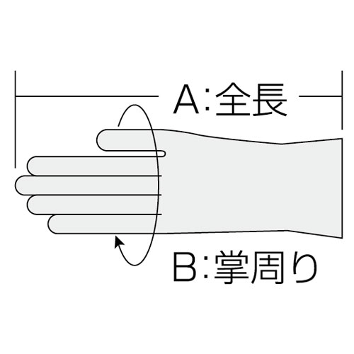 フジスーパーニトリルグローブ 粉なし ブルー M