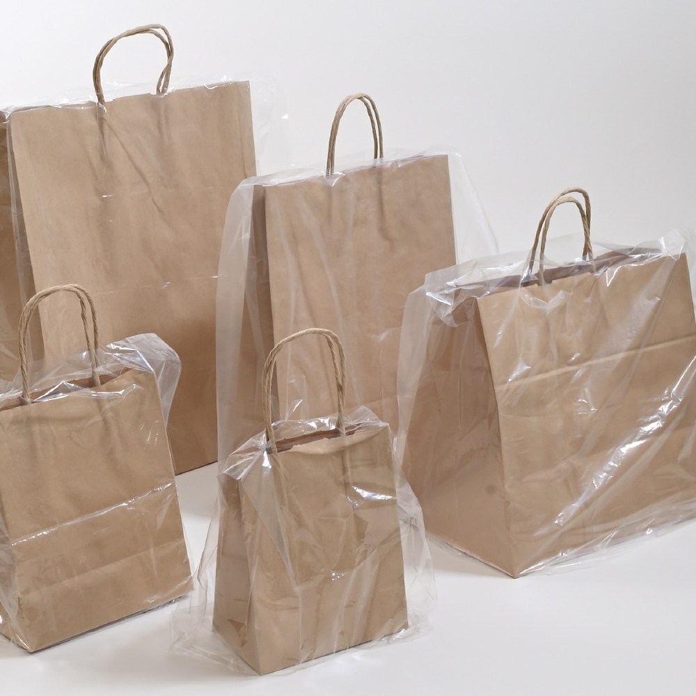 紙袋を雨から守る｜雨用カバー【袋の格安販売 袋の達人屋】