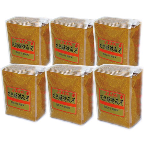 ふるどの天然醸造みそ 1kg袋6個入れ