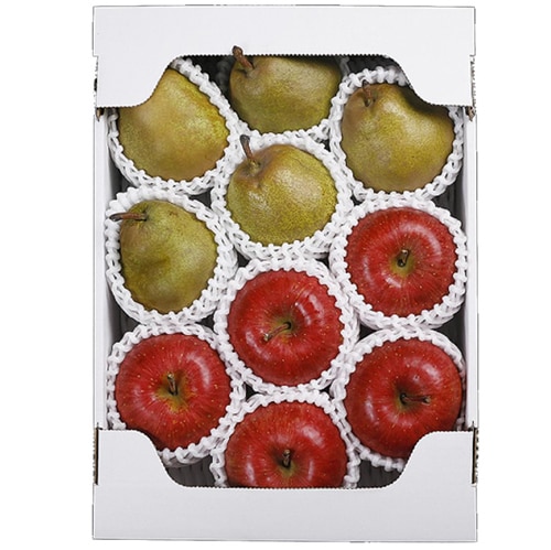 【送料無料】丸松プレミアム 上山産棚作りラ・フランス＆朝日町産サンふじ3kg(各4～5玉)