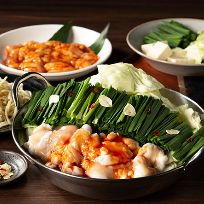 国産牛もつ鍋〕〔もつ鍋〕〔あったか鍋〕