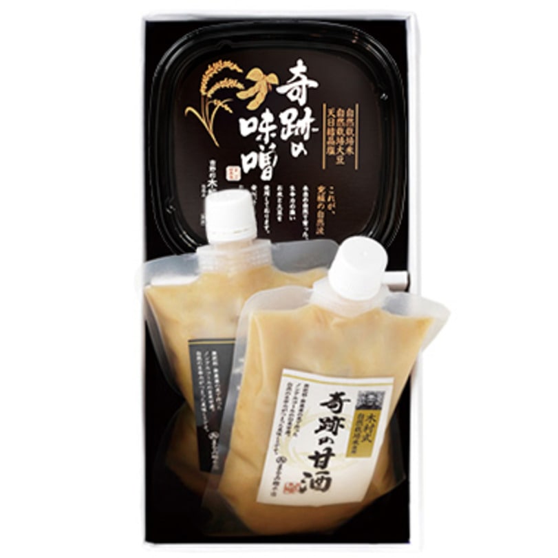 【ギフト・ご自宅用】奇跡の味噌・奇跡の甘酒2種セット＊　MA-10