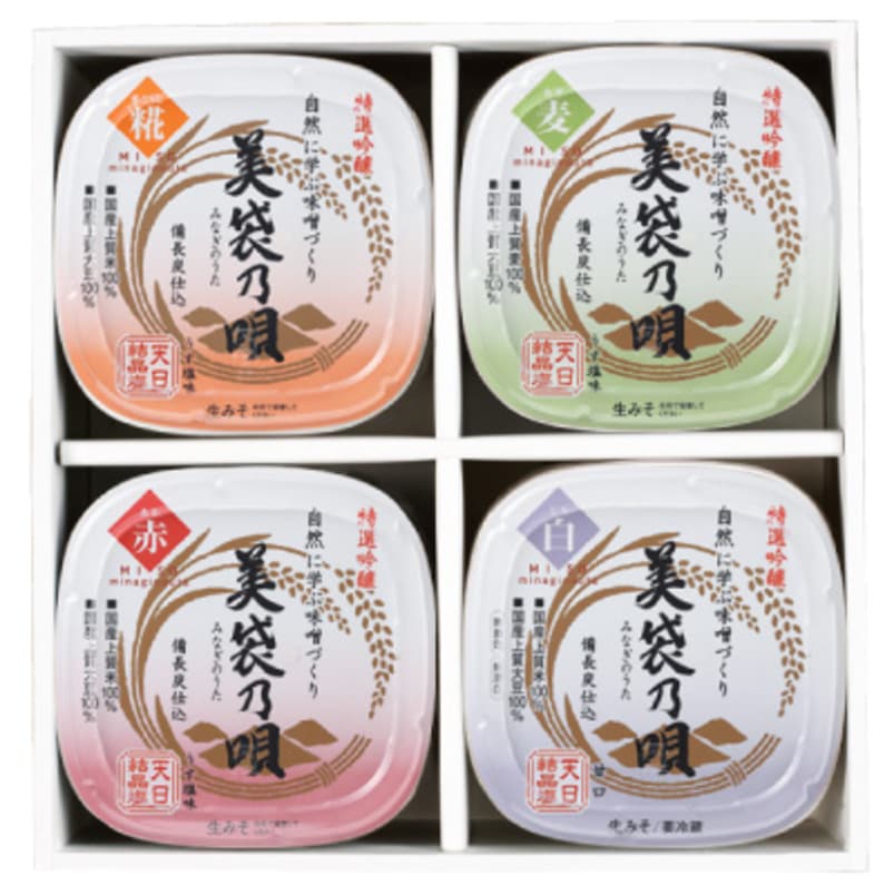 【ギフト・ご自宅用】美袋乃唄 （糀・麦・赤・白） 4種セット＊　MA-11