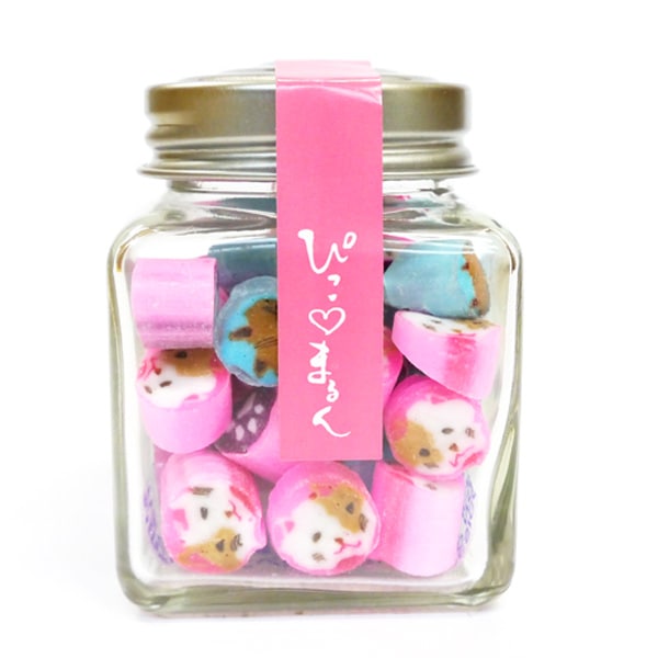 【ねこ飴】ご依頼4枚 業務用送料無料】よろこび京飴（猫ブロー）☆苺ミルク・レモン