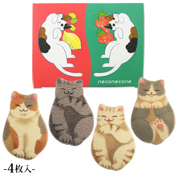 neconecone（ネコネコネ）・キャリコ／三毛猫 4枚入｜京都で人気