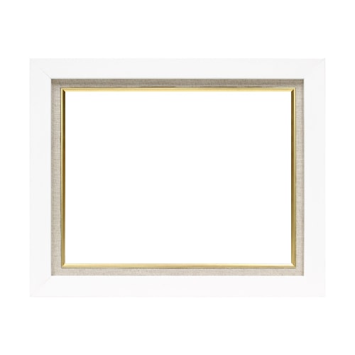 MRN-A6010-G ホワイト 　[油彩額縁/UVカットアクリル]　SN340/W38