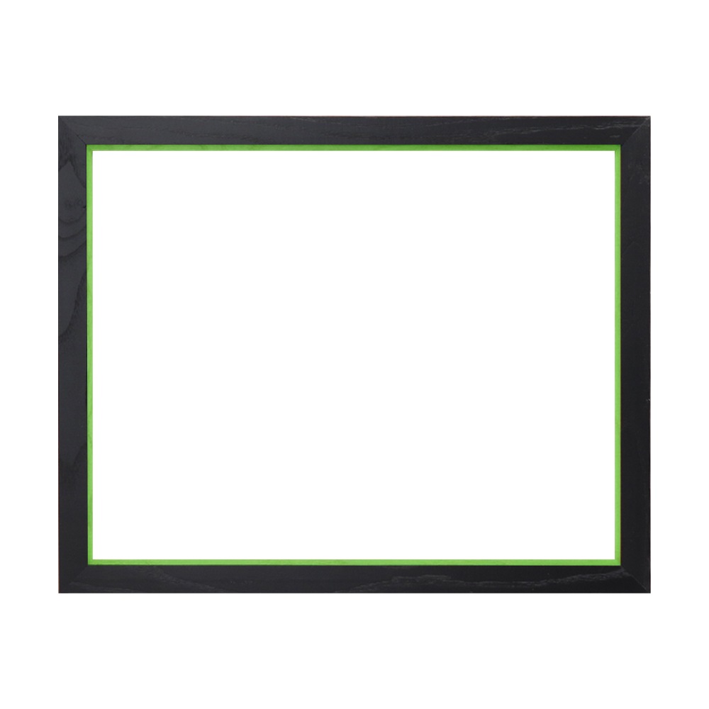 MRN-A5512-E  黒×グリーン(ライナー) 　[油彩額縁/UVカットアクリル]　SN220/W27