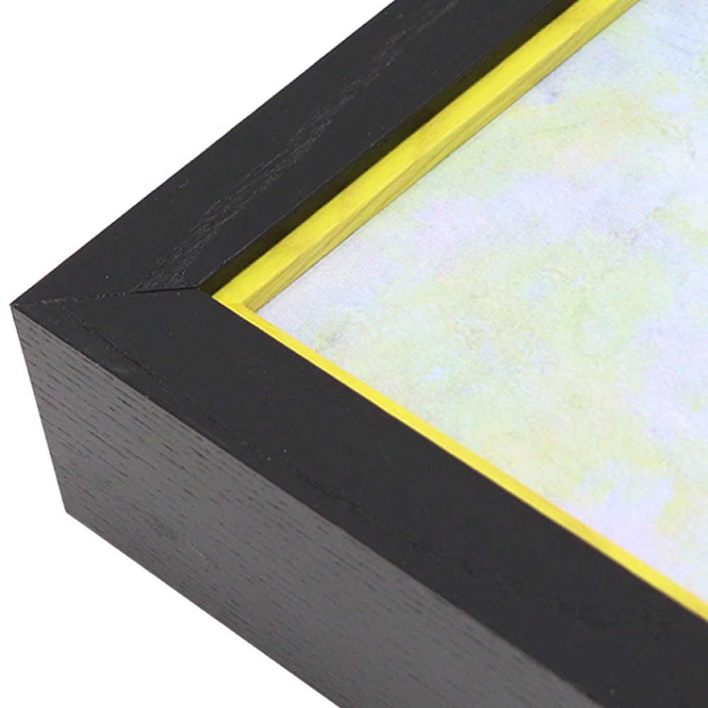 MRN-A5512-E  黒×イエロー(ライナー) 　[油彩額縁/UVカットアクリル]　SN220/W27
