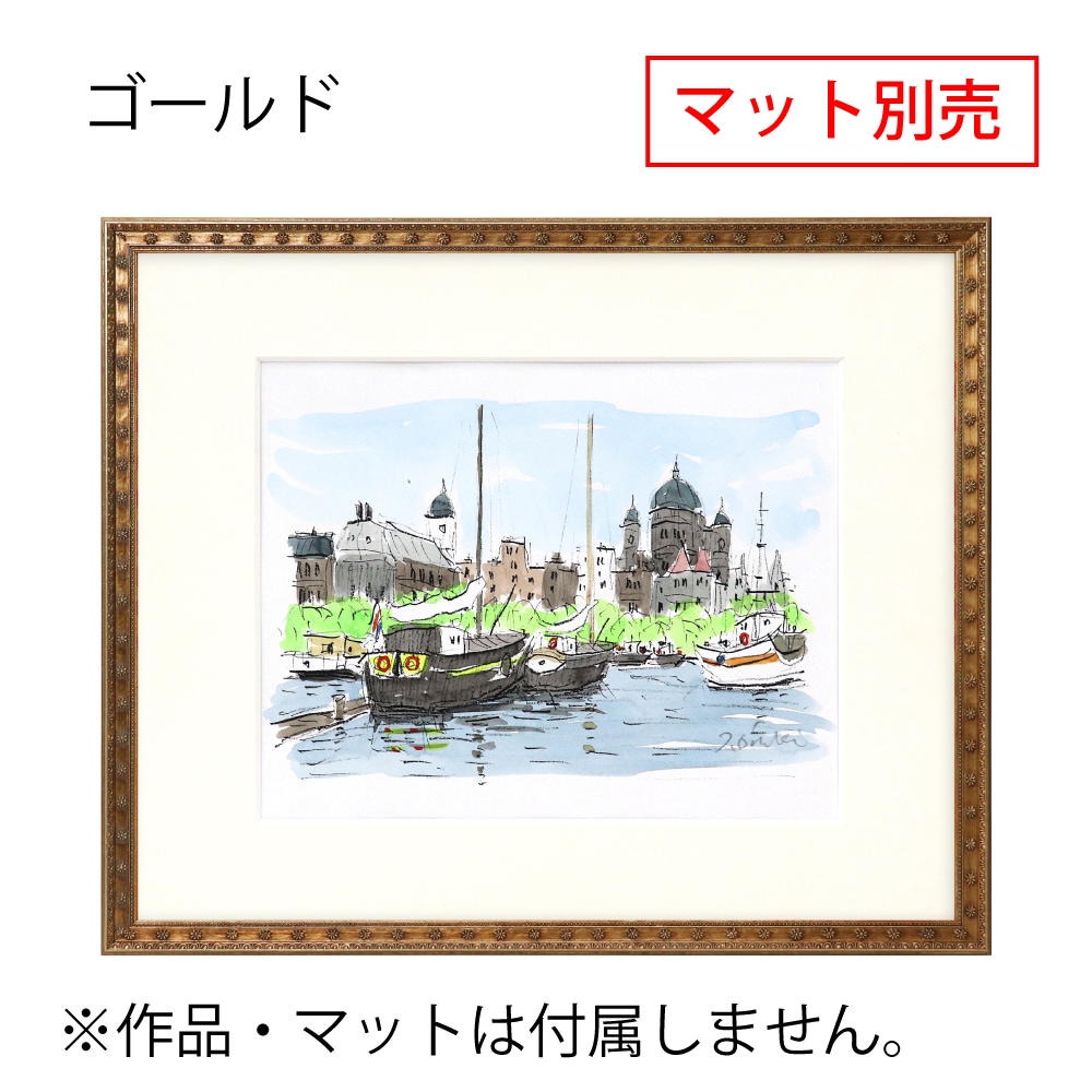 MRN-D3033-B ゴールド　[デッサン額縁/UVカットアクリル]　SN130/W18