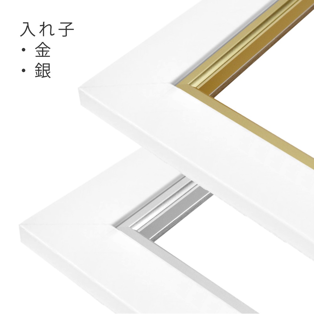 MRN-A1002-C ホワイト　[油彩額縁/UVカットアクリル]　SN240/W50
