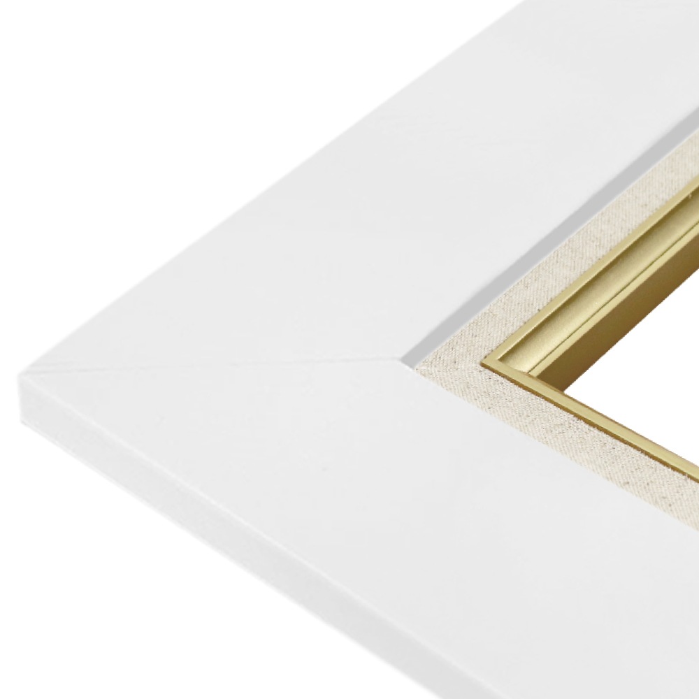 MRN-A1003-D ホワイト　[油彩額縁/UVカットアクリル]　SN340/W76