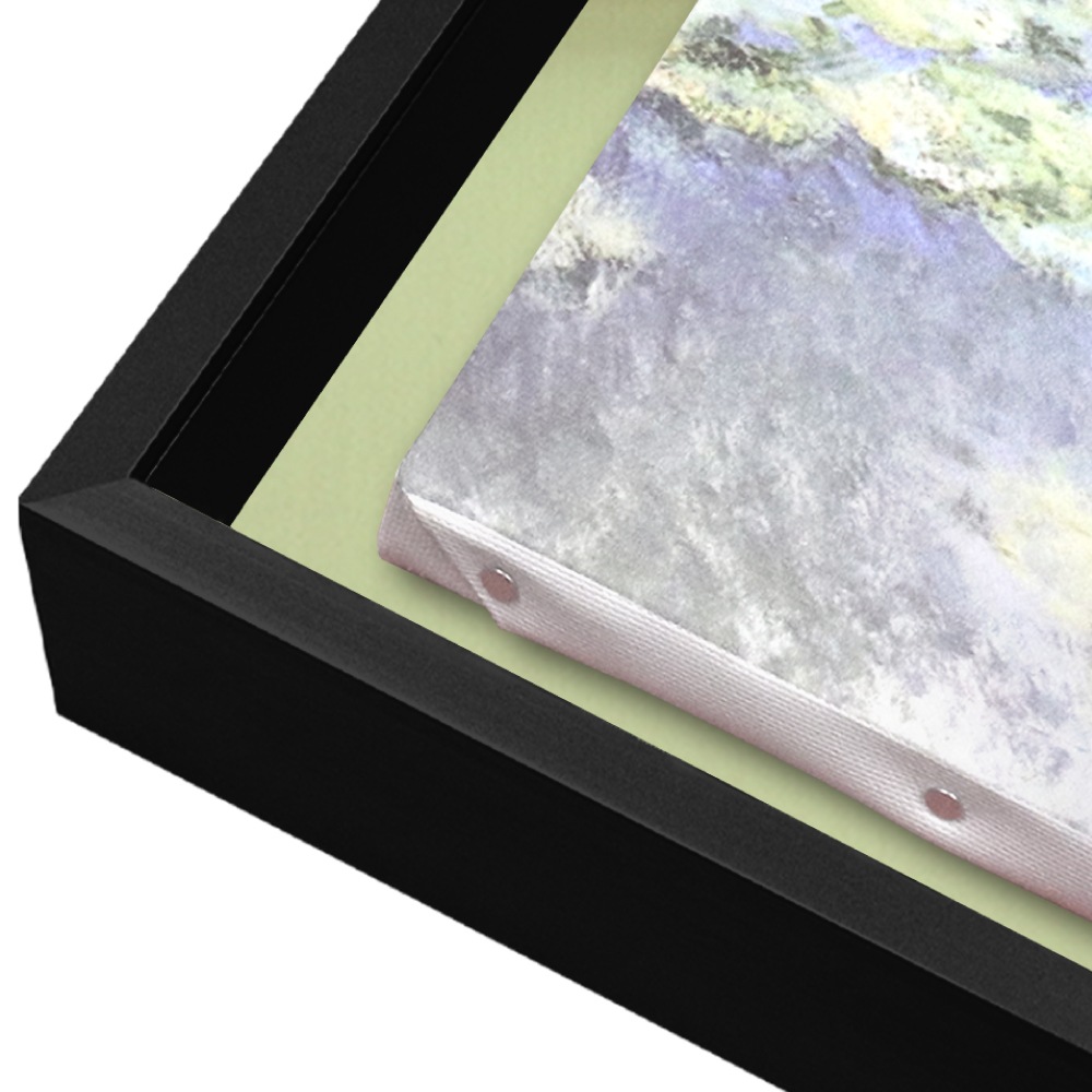 MRN-A4019-C ブラック×グリーン(布)  　[油彩額縁/UVカットアクリル]　SN200/W10